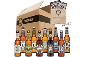 ‎BRAUEREI LEMKE BERLIN GMBH LEMKE Berlin Lemkes Bierwelt | Mix-Paket 10 verschiedene Craft Biere | Bier-Mix, Bier Box Craft Beer, Bier Geschenk Männer (10 x 0,33l) | inkl. 0,80 € Pfand