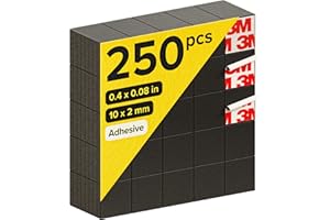 X-BET MAGNET Piastrine magnetiche autoadesive (250 pezzi) – Massima forza adesiva con colla premium – Strisce magnetiche extra forti I pellicola magnetica sottile autoadesiva