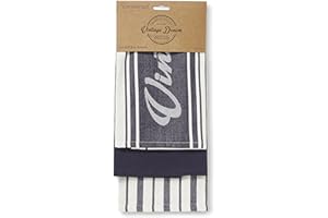 Cooksmart British Designed Pack of 3 Tea Towels | Luxury Tea Towels for Kitchen | Modern Designed Tea Towel Set