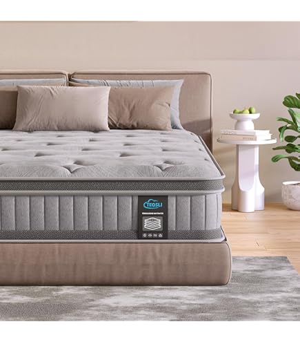 VASAGLE Matras, 90 x 200 cm, enkele matras van gel traagschuim