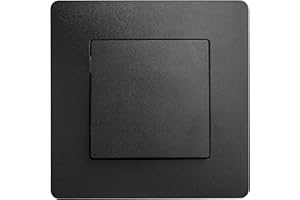 DEBFLEX - Caly - Interrupteur Va et Vient - Interrupteur Mural Carré pour Commande d'Eclairage - Bornes de Connexion Automatiques - ABS - Installation Encastrée - Noir - 71 x 71 x 37 mm
