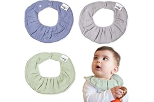 BABATÉ Kids - Pack 3 Baberos secababitas, Salvababas, Bandanas bebe, Baberos recien nacido, Babero babas algodón