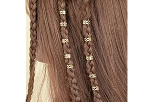 XCSJ Dreadlock Schmuck Dreadlock Perlen Manschetten Haarschmuck Dread Lock Metall Cuffs Dreadlocks Perlen Flechtet Haar Schmuck Für Männer Und Frauen Geeignet(Gold,20pcs)