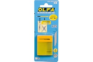 Olfa KB - Pack de 25 cuchillas de 6 x 0,3 mm para cúter AK-1 y SC-1