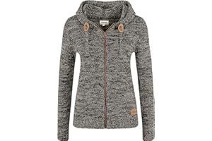 OXMO OXPhiladelphia Damen Strickjacke Grobstrick Cardigan Mit Kapuze