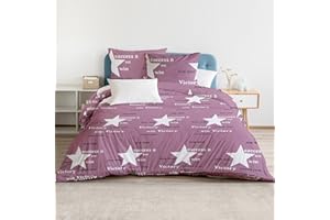 HOMEYA - Juego de Fundas Nórdicas Cama 180 Estampada 4 Piezas - Funda Edredón Poliéster 250x230 con 2 Fundas de Almohada 45x70 y Bajera Ajustable 180x200x20, Patrón Moderna de Poliéster