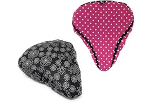 ‎MARZOON Marzoon Bunter Sattelbezug Sattelschutz Satteldecke Fahrrad Sattel Überzug beidseitig verwendbar, 1 Seite Stoff und andere Seite wasserfest