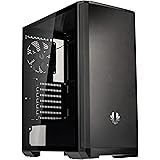 BITFENIX Nova Mesh SE TG Boîtier PC Gaming avec 2 Ventilateurs Noir ATX/Micro ATX/Mini ITX/Verre Trempé Noir