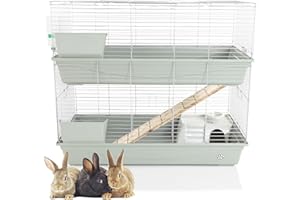 Rabbit/Guinea Pig 2 Tier Indoor Cage by Cozy Pet 120cm suitable for Rat, Chinchilla and other Small Animals Hutch Model: RB120-D. (We do not ship to NI, Scot Highlands & Isls CI, IOM or IOW)