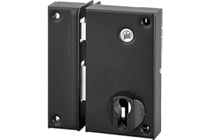 THIRARD - Boitier de serrure verticale en applique double entrée à fouillot pour entrée, axe 45mm, gauche, 75x130mm, noir