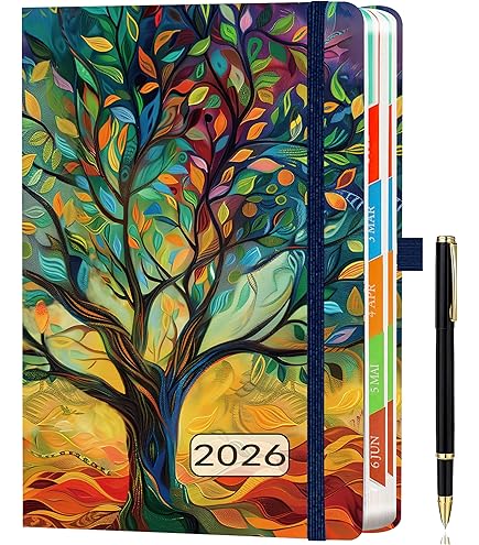 Kalender 2026 A5 Tagesplaner - Tag-pro-Seite Mit Monatsübersicht