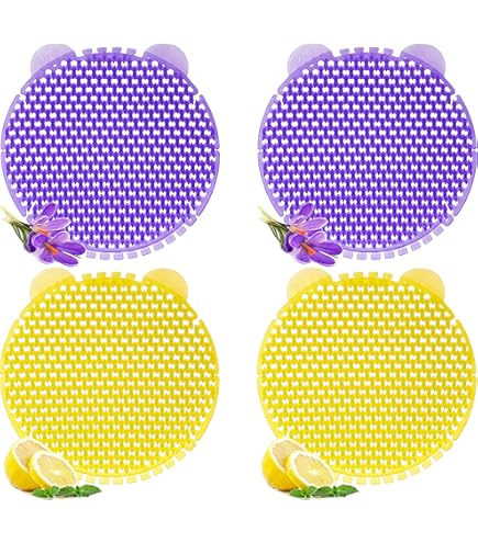 Houseables Urinal Screen Deodorizer, Urinal Cakes, Urine Splash Guards Urine Screens For Men Bathroom Toilet Splash Guard Pee Pads 10pcs Blue A - View #9