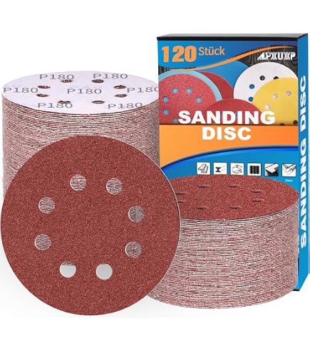 STEBRUAM 100 Stück Schleifpapier 125mm Klett, Schleifscheiben 125mm STEBRUAM 100 Stück Schleifpapier 125mm Klett, Schleifscheiben 125mm