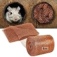 6 Meters Copper Mesh Rodent Mesh DIY Mouse Mesh Wire Mesh Rat Mesh Copper Tape for Closing Gaps Around Gardens Windows Garage Door Corners Pipes, Etc. To Control Snails, Mice And Other Rodents