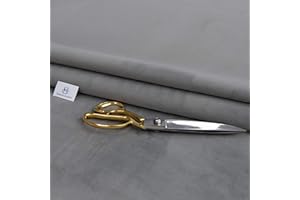 Haaris Imaan Soft Touch Velvet Upholstery Fabric | Velvet Material for Indoor Furnishing | Soft Fabric for Sofa, Armchairs, Cushions | Sold by The Meter (Slate)