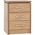 Seconique Charles 3 Drawer Bedside in Oak Effect Veneer