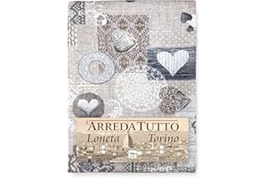 Tex family Telo ARREDO copritutto Gran Foulard COPRILETTO copridivano LONETA (Tirolese Shabby Beige, 2 Piazze)