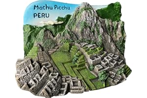 MUYU MAGNET Aimant de réfrigérateur 3D Machu Picchu Pérou souvenir souvenir de voyage pour la maison et la cuisine