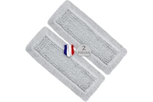 Okaei - Housse de serpillière 2 Piece (50 cm) - Housse en 100% Microfibre Premium Gris - Optimale pour Le Nettoyage en Profondeur des sols Lisses et légèrement irréguliers