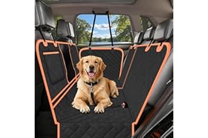CIYYFVA Coprisedile Auto per Cani, 600D Telo Auto per Cani Impermeabile Antiscivolo con Protezione Laterale e Finestre a Maglie, Copertura Universale per Station Wagon, Furgoni e SUV