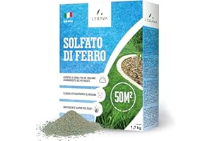 LERAVA® Solfato di Ferro (50m²) – Antimuschio per prato – Correttore pH e Anti-Ingiallimento – Antingiallente Fogliare – Correttore Clorosi Ferrica – Ferro per piante - concime granulare