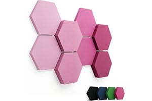 FENNEXT ® Velvet Mousse Acoustique - Panneaux décoratifs de Mousse anti réverbération pour jeux, studio YouTube, bureau - 8x 3D Panneaux muraux MAGNOLIA SHADES