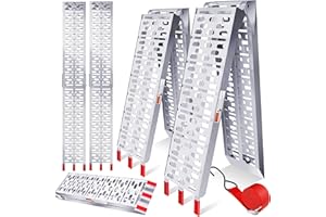 MASKO® 2X Rampa 680kg Rampa di carico ALU pieghevole Rampa di carico Antiscivolo Pieghevole max. 340kg* per pezzo, max. 680kg* per coppia Rampa di carico moto ATV Quad Car Car