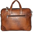 Comfort 14 inch Pure Leather Laptop Bag for men and women EL80(Color:Tan)