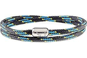 WIND PASSION - Bracciale Uomo Corda, Sportivo, Surfer, Marinaio, Lifestyle con Corda Nautica | Bracciale Corda Uomo e Donna | Bracciale Idea Regalo Uomo e Donna | Bracciale mare con Chiusura Magnetica