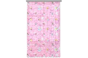 AG Design FCSL 7157 Disney Princess Prinzessinen, Kinderzimmer Gardine/Vorhang, 1 Teil, Stoff, Mehrfarbig, 140 x 245 cm