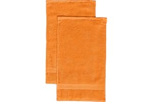 ‎REDBEST REDBEST Gästetuch 2er-Pack Chicago orange Größe 30x50 cm - saugstark, strapazierfähig, ideal für Reisen, Sport (weitere Farben)