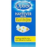 Optrex Hayfever Relief 2 Percent W/V Eye Drops Sodium Cromoglicate, Hayfever Eye Drops, 10 ml