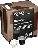 Marca Amazon - Solimo Cápsulas Ristretto, compatibles con Nespresso - café certificado UTZ, 100 cápsulas (2 x 50)