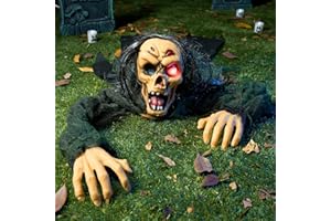 JOYIN Halloween Outdoor Decoration Life Size Light-Up Climbing Zombie Groundbreaker with Creepy Sound for Outdoor Lawn, Yard,Patio,Graveyard Halloween Haunted House Decorations