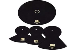 Meinl Cymbals Cymbal Mute Schlagzeug Becken Dämpfer Set 14, 16 und 20 Zoll (35,56-50,80cm) für geräuscharmes Üben Zuhause – Drumset Zubehör, Schwarz (MCM-141620)