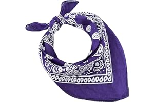 JOPHY & CO. 100% algodón BANDANA SET 3/5/10 para Mujeres Hombres Niños Unisex Único y/o Paisley Pattern COD. A644