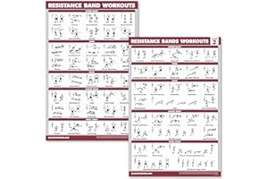 ‎PALACE LEARNING QUICKFIT 2 Pack Resistance Bands Exercise Poster Set - Resistance Tubes Workout Charts