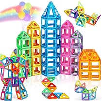 COOLJOY Magnetic Tiles for Kids, Magnetic Building Blocks, 40PCS ...