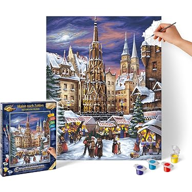 Malen Nach Zahlen Set Für Erwachsene & Kinder – 40x50 Cm Leinwand 'Mona Lisa Street Graffiti' Inkl. Farben & Pinsel