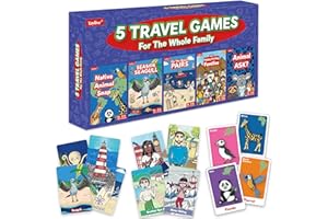 TAYLISE 5 TRAVEL GAMES | 5 Card Games | Travel Size | Holiday Essentials | Fun for all the Family |Play on Holiday, Travel Game for Children, Plane Activities for Kids, small & compact fits in hand luggage