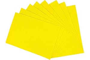 Interdruk - Felt Sheets - DIY Textile Fabrics Craft - 8X A4 Sheets - Yellow