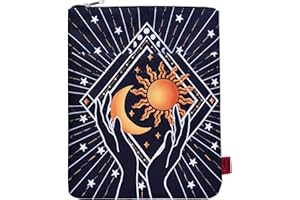 LPARKIN Etui na książki astrologiczne z zamkiem błyskawicznym na miękką okładkę, 28 x 20 cm, prezent książkowy