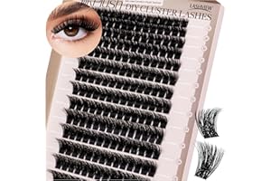 ‎LASHVIEW LASHVIEW W03 Wimpern Extensions, 168 Pieces Cluster Lashes, D Curl Volume Fake Lashes, Künstliche Wimpern mit Silk Plush Soft Fluffy, DIY Cluster Eyelash at Home Style (9-16mm Mix)