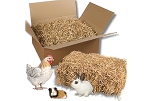 Natursache | Gehäckseltes Bio-Weizen Stroh für Kaninchen Meerschweinchen Hamster & Nager | Nachhaltige Einstreu für Pferde und Hühner | Strohballen für Dekoration I Überstreu für Erdbeeren