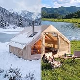 PİKAS Rovos 12 Kişilik XXL Şişme Kamp &Ccedil;adırı | 4 Mevsim B&uuml;y&uuml;k Aile &Ccedil;adırı | Su Ge&ccedil;irmez Oxford Kumaş | Kamp, Glamping ve Outd