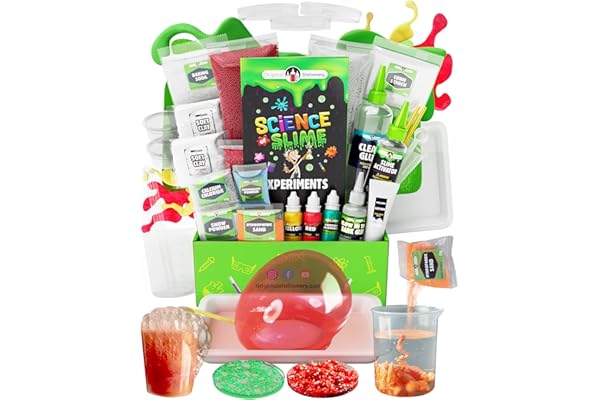 Original Stationery Kit de Slime Scientifique pour Filles et Garçons, Kit Complet de Fabrication de Slime, Crunchy et pour Faire de l’Oobleck, Jeux des Sciences of Slime Cadeaux Enfants