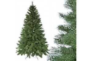 SMEREKA® Sztuczna choinka sosnowa 150 cm – 100% formowana wtryskowo choinka wyprodukowana w UE – sztuczna choinka z metalowym stojakiem – sztuczna choinka jak prawdziwe drzewko bożonarodzeniowe