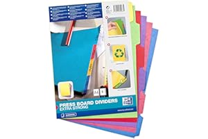 Divisori neutri in cartoncino rigido colorato Elba - 6 tasti - assortiti - 100204975