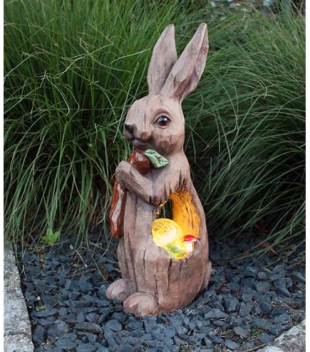 Großer Edelrost Hase Als Beetstecker – Osterdekoration Aus Metall, 34,5 Cm, Made In Germany