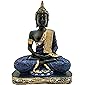 Global Grabbers Polyresin Sitting Lord Buddha Idol, Standard, Dark Blue, Black, 1 Piece